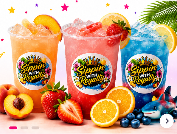 Colorful Sippin with Royalty drinks
